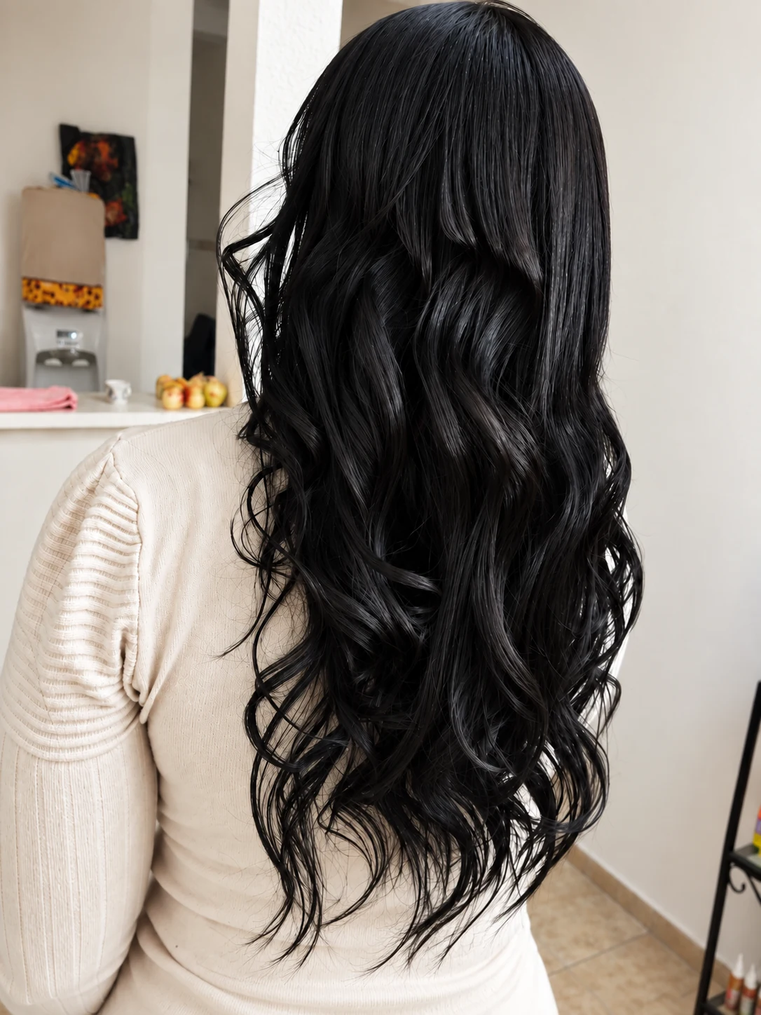 Resultado de cabelo longo e brilhante realizado pelo Studio Sil Camargo